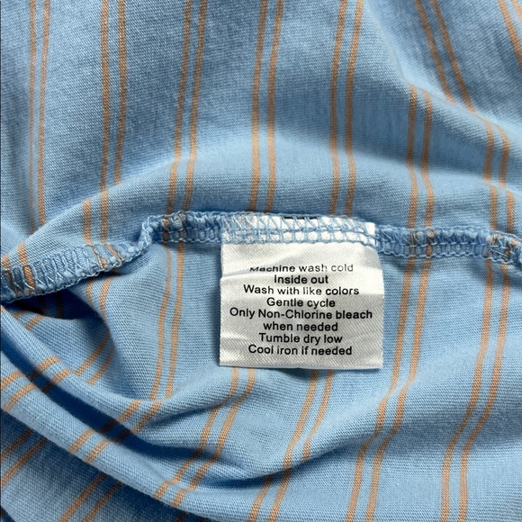 Peter Millar 100% Pima Cotton Light Blue Striped Polo Shirt Sz L - Picture 6 of 7